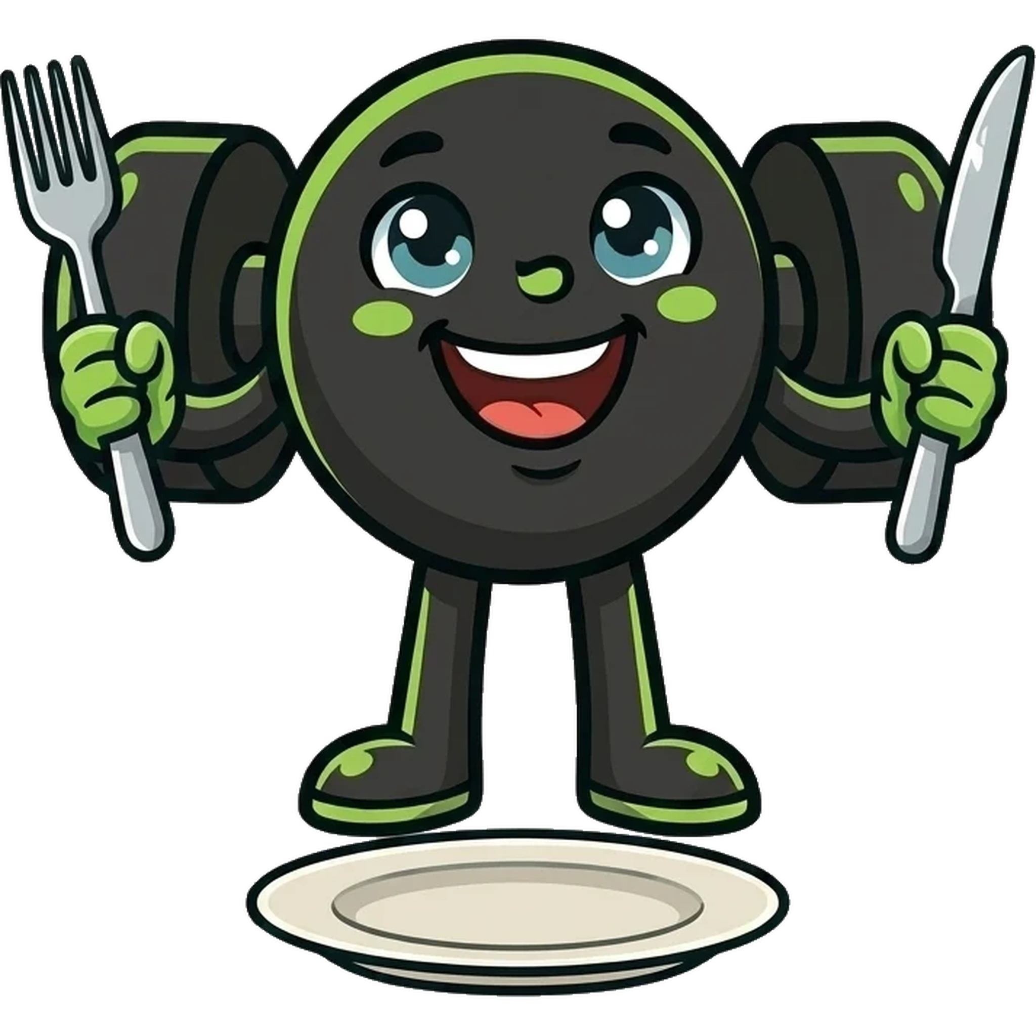 FitSync mascot holding a healthy plate