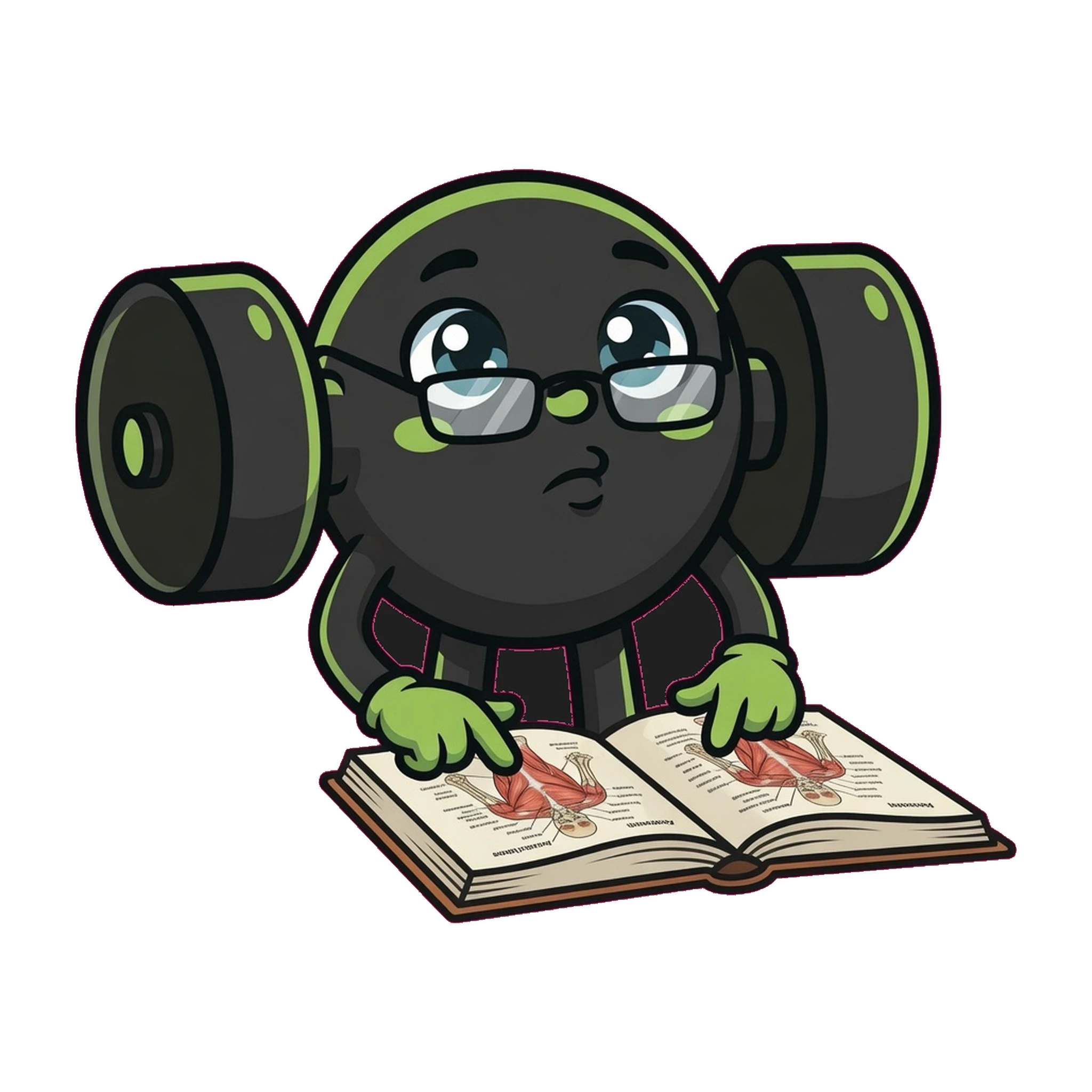 FitSync mentor mascot studying the iron